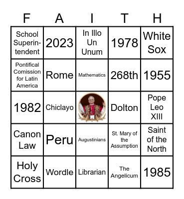 Benedictus Bingo Card
