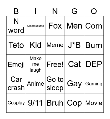 Untitled Bing Bingo Card