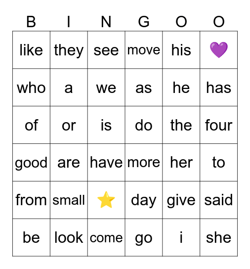 fun bingo💜 Bingo Card