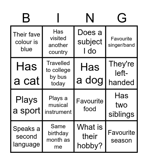 Unconscious Bias Bingo Card