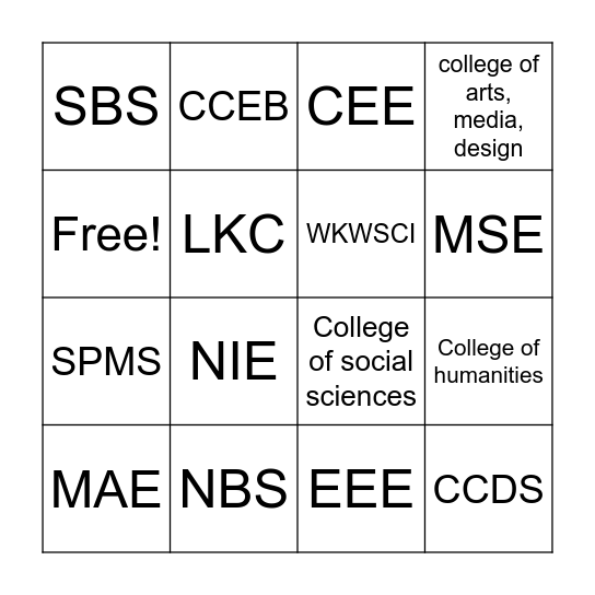 who’s the best lecture crasher Bingo Card