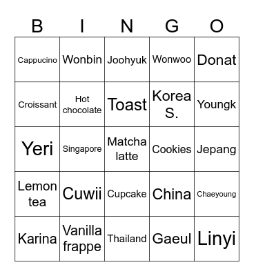 PUNYA CUWI Bingo Card