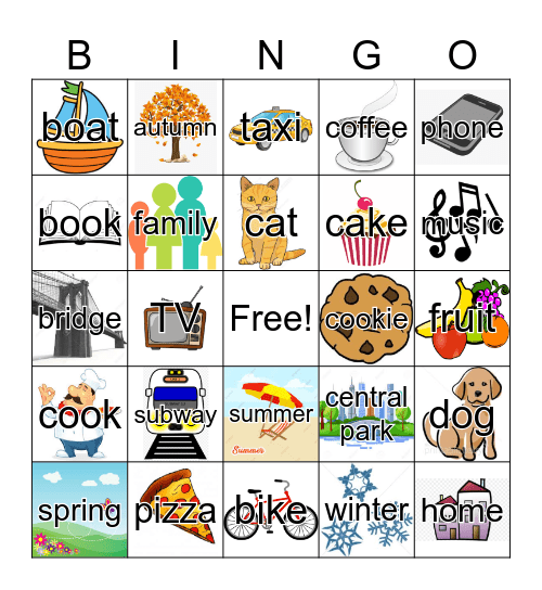 Aphasia Group Bingo Card