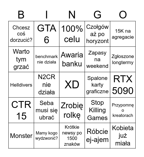 WP TECH 2025 Bingo Card