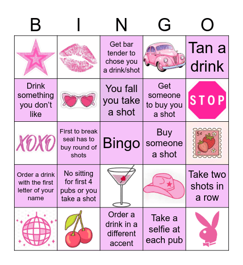Subcrawl 🪩🍒🌸 Bingo Card