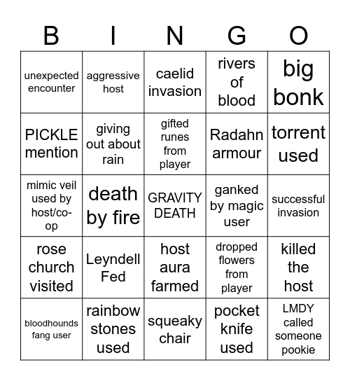 LMDY BINGO Card