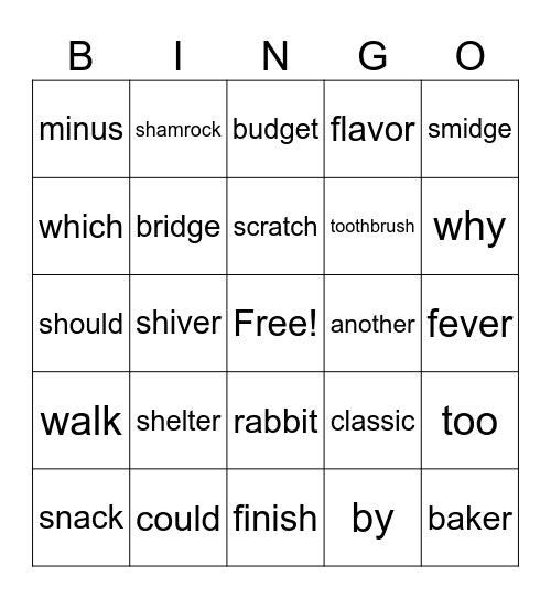 Bingo Set 2 Bingo Card