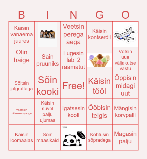 Suve bingo Card