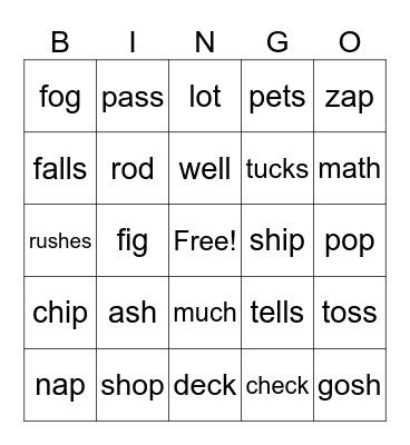 Step 1 Review Bingo Card