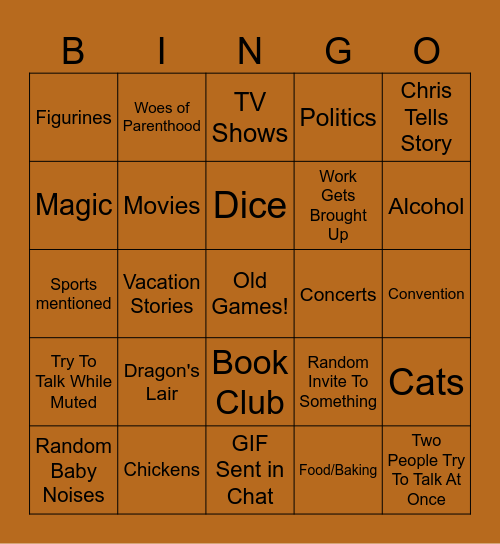 Fun Scrum Bingo Card
