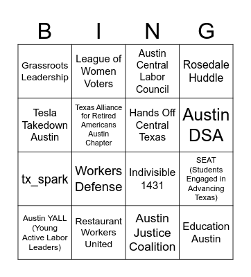 Blanket Bingo! Bingo Card
