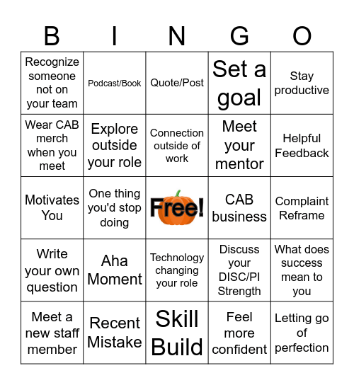 M & M Bingo Card