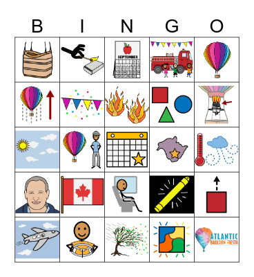 Atlantic Balloon Festival Bingo Card