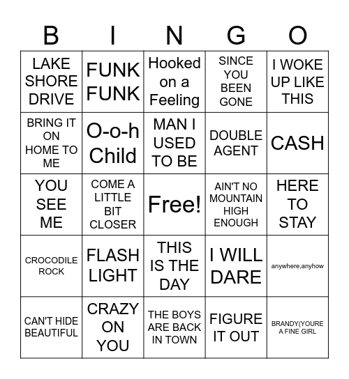 Guardians of the Galaxy VOL. 1,2,3 Bingo Card