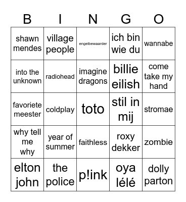 Swingo de Bingo '25 Bingo Card