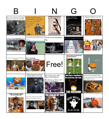 Halloween Bingo Card
