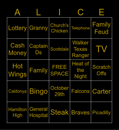 BIRTHDAY BINGO! Bingo Card