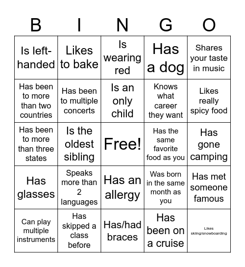 Icebreaker Bingo: Find Someone Who Bingo Card