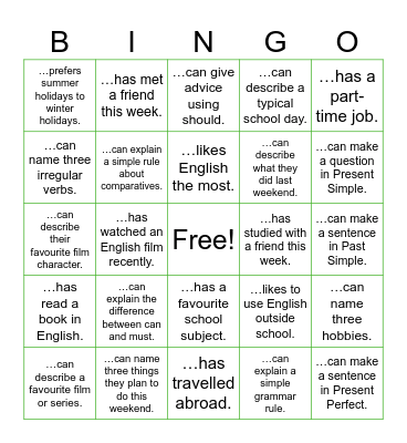 About Mee Bingo Card