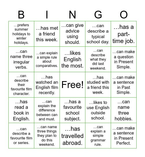 About Mee Bingo Card