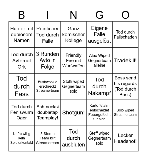 Hunt Bullshit Bingo 5x5 Bingo Card