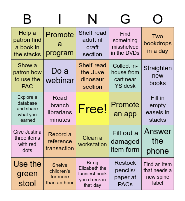 Library Card Sign Up Month 2025 Bingo Card