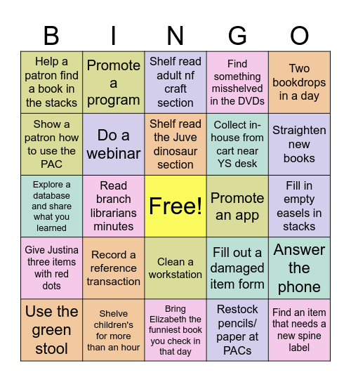 Library Card Sign Up Month 2025 Bingo Card