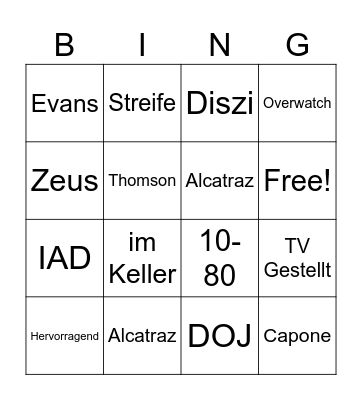 Meissner Bingo Card