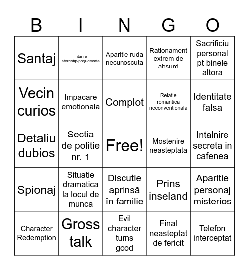 lecții de viață Bingo Card