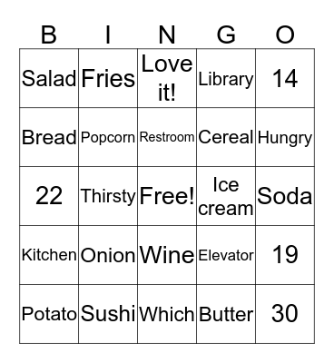 ASL Bingo Card