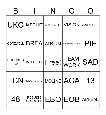 MEDUIT BINGO Card