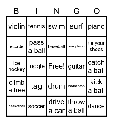 Boost Up 2: Unit 3 - Fun Activities Bingo Card