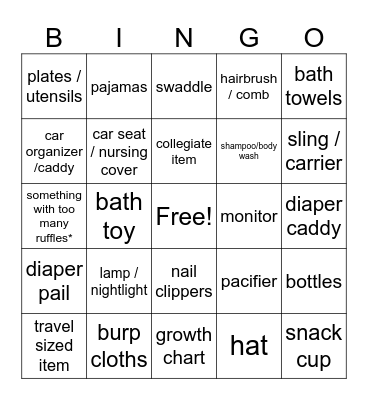 Once Upon a Molina Bingo Card