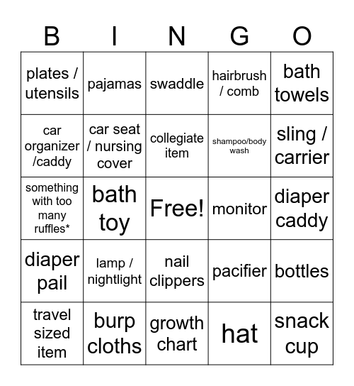 Once Upon a Molina Bingo Card