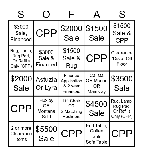 ONE INVOICE PER SQUARE Bingo Card