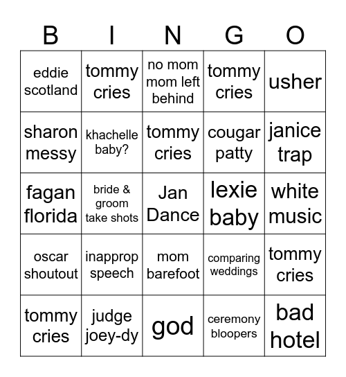 khachelling Bingo Card