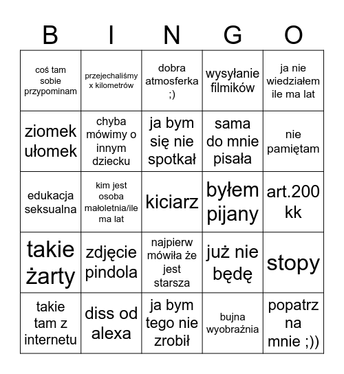 ECPU bingo Card