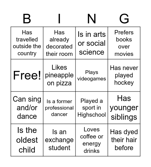 2ndVerse Welcome Social Bingo Card