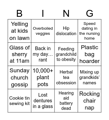 Eternal Youth? Nah, Eternal Bingo Card