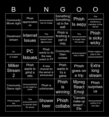 The Marvelous #announcement Bingo Board Bingo Card
