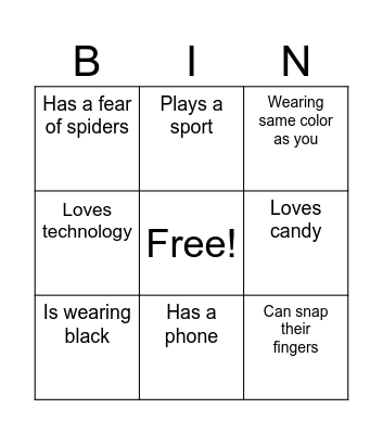 Tech + Fun Bingo Card
