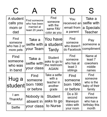 CIS IS THE BEST!!!!!!!! Bingo Card