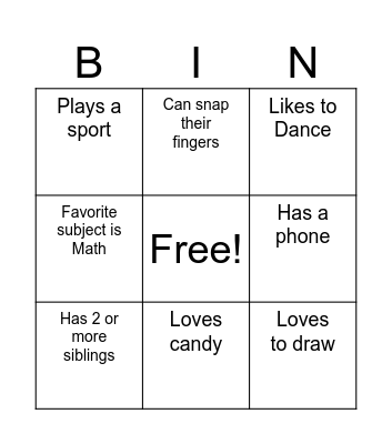 Tech + Fun Bingo Card