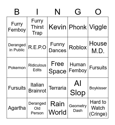 The Nunya Bingo Card Bingo Card