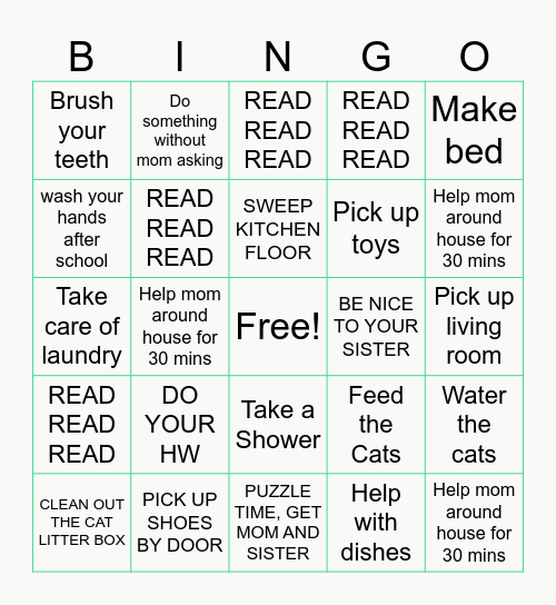 HELPING ONE ANOTHER BINGO STYLE Bingo Card