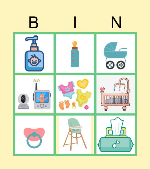 Baby Bingo Card