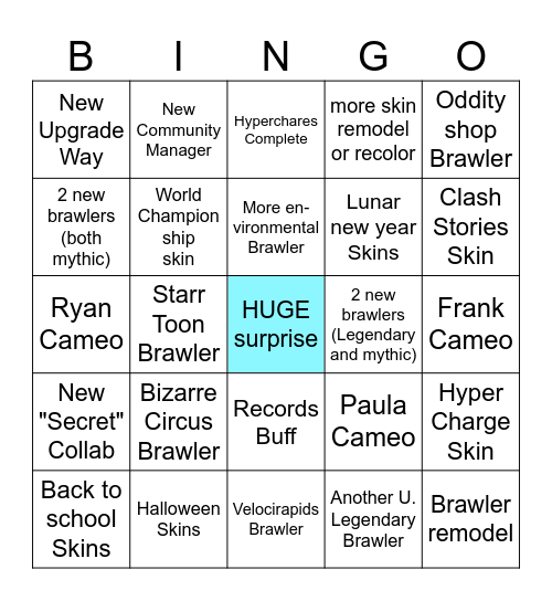 Brawl Talk Bingo (Cancelled) Bingo Card