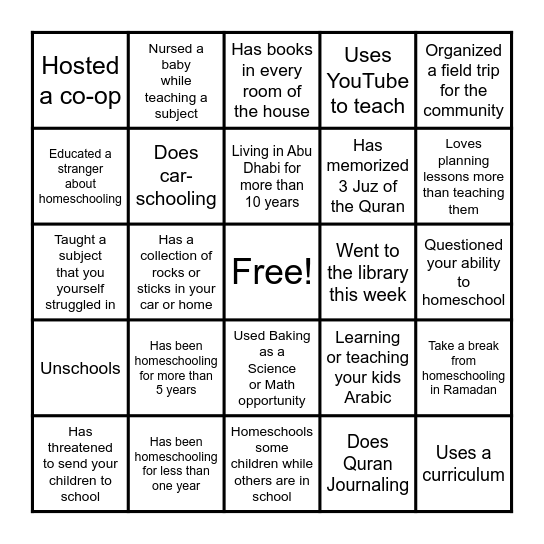 MIS Mumbie Bingo! Bingo Card