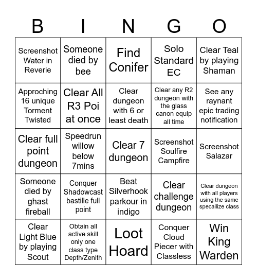 Monumenta Bingo Challenge Card [2] Bingo Card