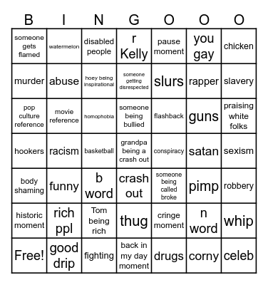 boondocks bingo Card